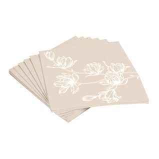 Lot De 20 Serviettes En Pulpe De Bambou "cerisier" 33x33cm Naturel