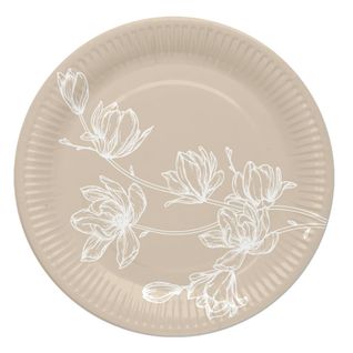 Lot De 10 Assiettes En Carton "cerisier" 23cm Lin