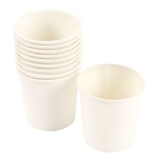 Lot De 50 Gobelets En Carton "café" 12cl Blanc
