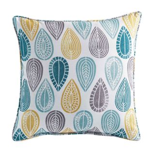 Coussin Déco "palpito" 40x40cm Blanc et Bleu