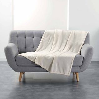 Plaid Uni En Flanelle "flanou" 125x150cm Naturel