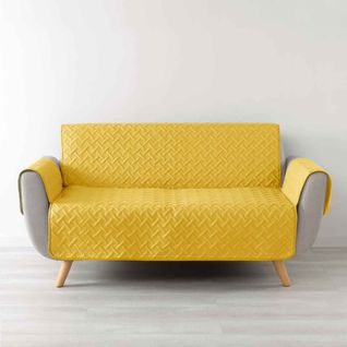Protège-canapé Matelassé 223 X 179 Cm – Microfibre Unie Lounge Jaune