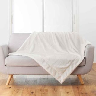Plaid Imitation Fourrure "caresse" 125x150cm Naturel
