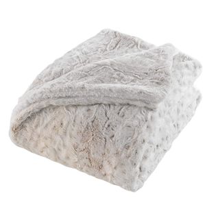 Plaid Imitation Fourrure/sherpa Alaska Blanc 125x150 Cm