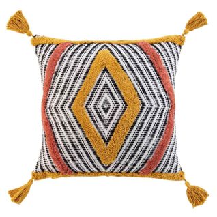 Coussin Déco Imprimé "teranga" 40x40cm Terracotta