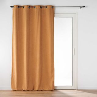 Rideau à Oeillets Velours "novana" 135x260cm Miel