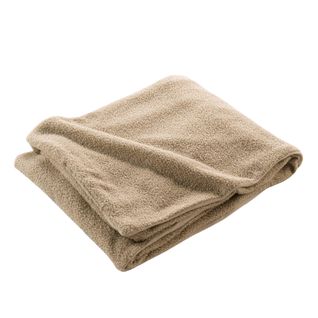 Plaid Bouclette Unie Wooly Beige 125x150 Cm