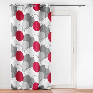 Rideau à Oeillets Imprimé "merlin" 140x260cm Gris