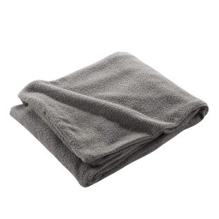 Plaid Bouclette Unie Wooly Gris 125x150 Cm