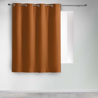 Rideau Court Obscurcissant 90 % Adapté Radiateur - 135x180 Cm - Orange Foncé