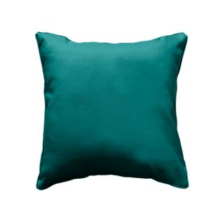 Coussin Déco 40x40 Cm – Polyester Uni – Déhoussable – Bleu Paon