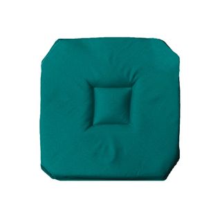 Galette 4 Rabats 40 X 40 X 3 Cm Polyester Uni Essentiel Bleu Paon