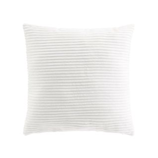 Coussin Déhoussable 45 X 45 Cm – Velours Relief – Nils Blanc