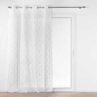 Rideau Voilage à Oeillets "felicia" 140x240cm Argent