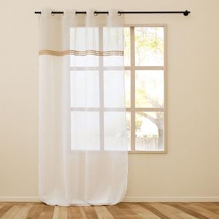 Rideau Voilage à Oeillets "louane" 140x240cm Naturel