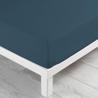 Drap Housse "lina" 160x200cm Bleu Nuit