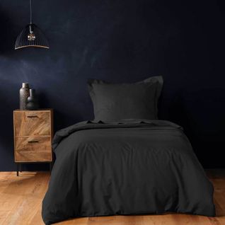 Housse De Couette "lina" 140x200cm Noir