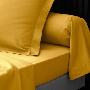 Taie De Traversin "percaline" 85x185cm Curry