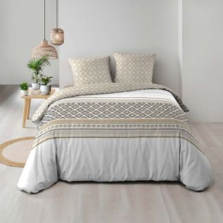 Parure De Lit 3 Pièces "sybille" 260x240cm Beige