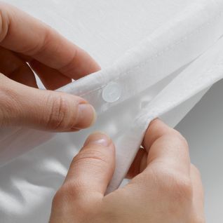 Parure De Lit Microfibre Gaufrée Blanc Abelia 240x220 Cm