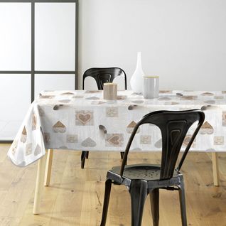 Nappe Imprimé "delicia" 140x240cm Taupe