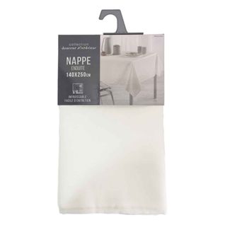 Nappe Chambray Enduite "newton" 140x250cm Crème