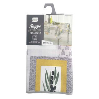 Nappe Antitache "graziella" 150x240cm Jaune et Vert