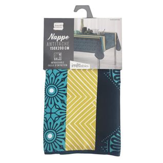 Nappe Antitache "cuisine Addict" 150x200cm Bleu