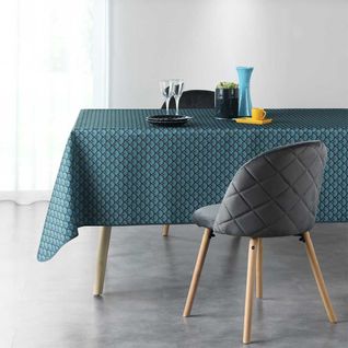 Nappe Imprimée "art Chic" 150x240cm Bleu