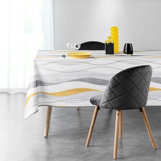Nappe Imprimée "ondulys" 150x240cm Jaune