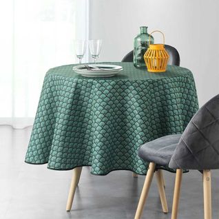 Nappe Ronde Imprimée "art Chic" 180cm Vert