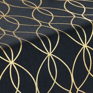 Nappe et Chemin De Table "elipsa" 140x250cm Blanc et Noir