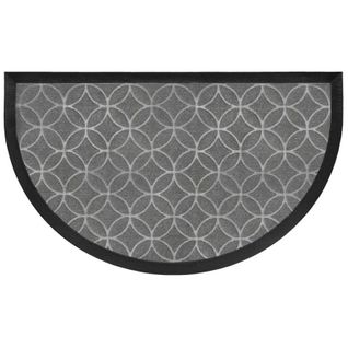 Tapis D'entrée Demi-lune "emilio" 45x75cm Gris