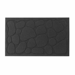 Tapis D'entrée à Motifs "graphite" 45x75cm Noir