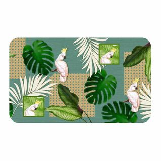 Tapis Imprimé "cacatoes" 45x75cm Vert