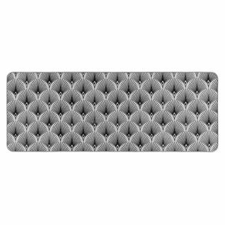 Tapis Tissé Imprimé "casella" 45x120cm Gris