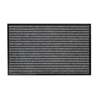 Tapis D'entrée Anti-poussière "toscan" 50x80cm Noir et Gris