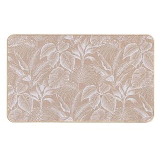 Tapis Déco Imprimé "stylis" 45x75cm Naturel et Blanc