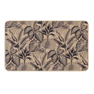 Tapis Déco Imprimé "stylis" 45x75cm Naturel et Noir
