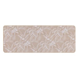 Tapis Déco Imprimé "stylis" 45x120cm Naturel et Blanc