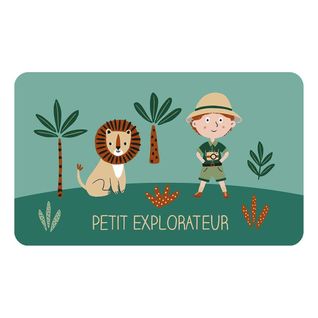 Set De Table Enfant "léo L'explorateur" 28x44cm Vert