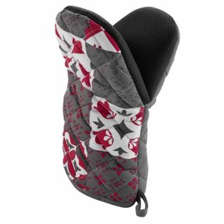 Gant De Cuisine Pince "credence" 24cm Gris et Rouge