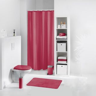 Rideau De Douche "quartz" 180x200cm Framboise