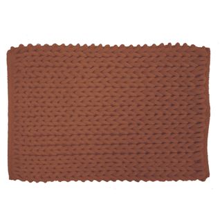 Tapis De Bain En Chenille Douce Antidérapant - 50x80 Cm - Terracotta