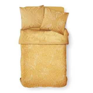 Parure De Lit Sunshine 5.59 2 Personnes 220 X 240 Cm Coton Imprimé Jaune Floral