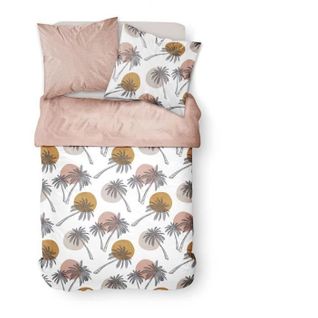 Parure De Lit Sunshine 5.47 - 2 Personnes - 240 X 260 Cm Coton - Imprimé Blanc Jungle Today