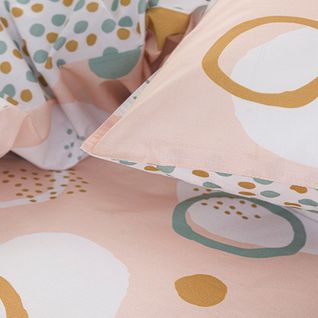 Parure De Couette Réversible Today 100% Coton 57 Fils 5.56 Taille 240x260 Cm