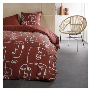 Parure De Lit Coton 2 Personnes Imprimé Graphique Sunshine