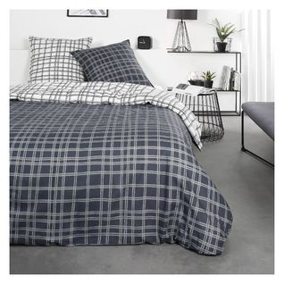 Parure De Lit 2 Personnes Imprimé Rayures Coton Sunshine Dani Blanc