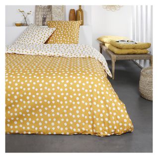 Parure De Lit 2 Personnes Imprimé à Pois Coton Sunshine Cali